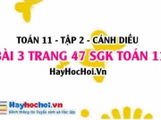 Bài 3 trang 47 Toán 11 tập 2 Cánh Diều